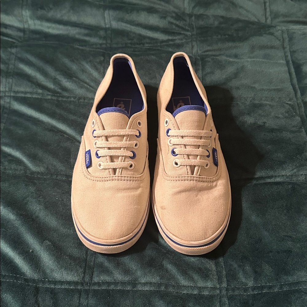 Vans Authentic Lo Pro Canvas Light Gray and Blue Sneakers